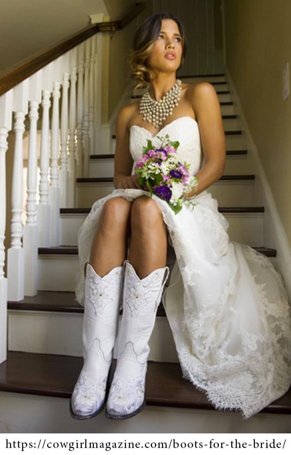 wedding dress that goes with cowboy boots