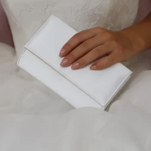 perfect bridal lola dyeable ivory satin clutch bag 2 | The Perfect Bridal Company