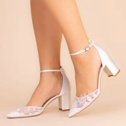 Bridal Shoes Platform Block Heel | Platform Bridesmaids Shoes – Beautifully  Handmade UK